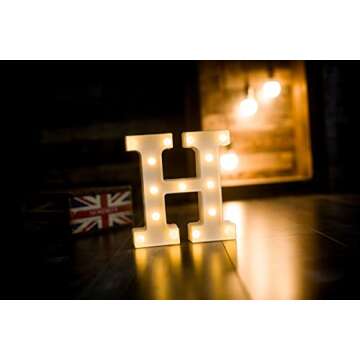 Foaky LED Letter Lights Sign Marquee Light Up Letters Sign for Night Light Wedding/Birthday Party Ba...
