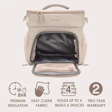 Bentgo Prep Deluxe Insulated Lunch Bag - Holds 5 Meals, Durable, Stylish
