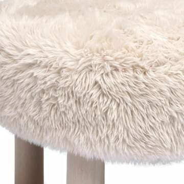 Tov Furniture Carmel Natural Vegan Shearling Accent Chair