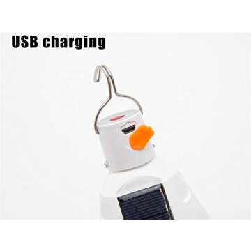 LED Fubayion 12W Solar Light Bulb 6500K Portable Solar Emergency Bulb Waterproof 3 Lighting Modes USB Rechargeable Solar Power Bulb for Power Outage Failure,Camping,Hiking,Outdoor (2pack)