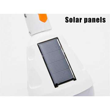 LED Fubayion 12W Solar Light Bulb 6500K Portable Solar Emergency Bulb Waterproof 3 Lighting Modes USB Rechargeable Solar Power Bulb for Power Outage Failure,Camping,Hiking,Outdoor (2pack)