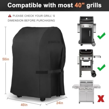 LBTING 40 Inch Heavy Duty Waterproof Grill Cover for BBQ
