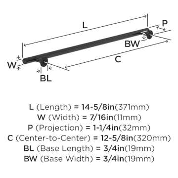 Stylish Golden Champagne Cabinet Pull - Amerock BP37391BBZ