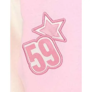 Trendy Barbie Little Girls Varsity Bomber Jacket 4-8