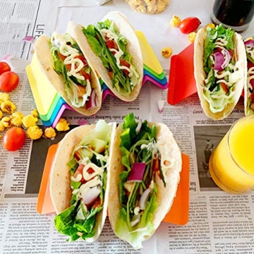 Colorful Taco Holder Stands - Set of 6 for Easy Taco Nights