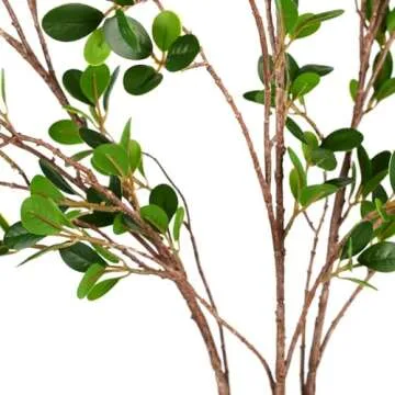 HANDIC 3 Pcs Faux Stems Artificial Branches for Vase Greenery Stems Faux Branches for Vase Plant Artificial Eucalytus Branches Plants (45"/Each Branch) (3, Green)