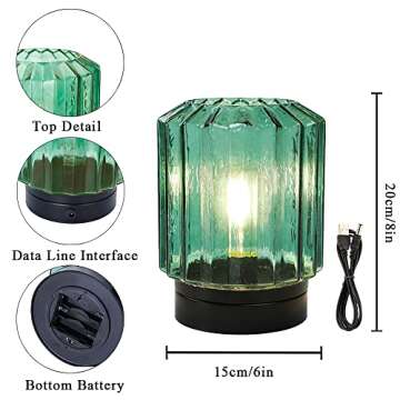 Elegant Battery Operated Table Lamp with USB for Events