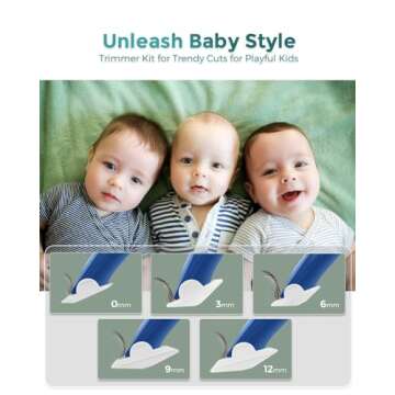 Baistom Baby Hair Clippers, Quiet & Dual-Mode Hair Cutting for 0-12, Waterproof Rechargeable & Cordless Hair Trimmer for Infant Toddler & Kids