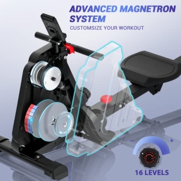DMASUN Magnetic Rower - Quiet, Durable, and Efficient