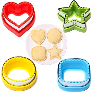 4-Piece Stainless Steel Sandwich Cutter Set - Fun Shapes for Kids' Lunches
