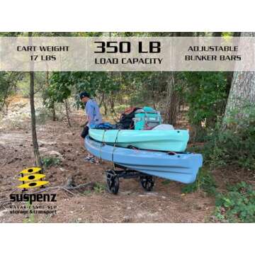 Suspenz All-Terrain Kayak Transport Cart with Airless Wheels