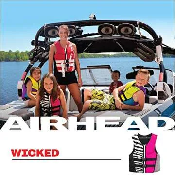 Airhead Wicked Kwik-Dry NeoLite Flex Lift Jacket, US Coast Guard Approved, Designed for Water Sports, Youth and Women's