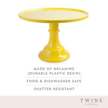 Twine Yellow Melamine Cake Stand, Cupcake Stand, Home Decor, Food Service, Dessert Accessory, Yellow, Set of 1