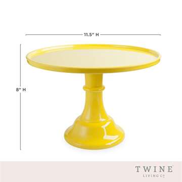 Twine Yellow Melamine Cake Stand, Cupcake Stand, Home Decor, Food Service, Dessert Accessory, Yellow, Set of 1