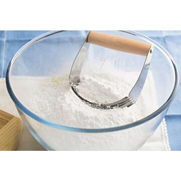 Mrs. Anderson's Baking Pastry Cutter and Dough Blender, 5-Blade, Stainless Steel with Wood Handle