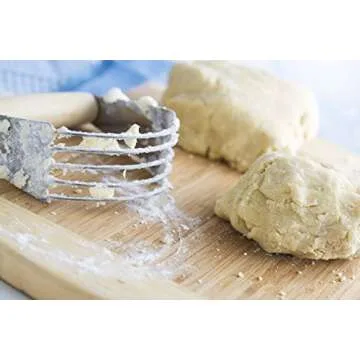 Mrs. Anderson's Baking Pastry Cutter and Dough Blender, 5-Blade, Stainless Steel with Wood Handle