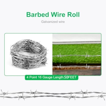 Suvunpo 50FT Barbed Wire with Gloves for Crafts