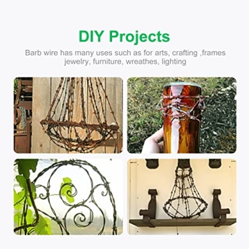 Suvunpo 50FT Barbed Wire with Gloves for Crafts