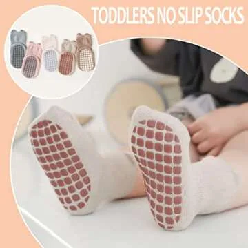 TRUEHAN Toddler Non Slip Socks with Grips for Kids
