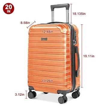 Lightweight Hard Case 2 Piece Luggage Set with Wheels