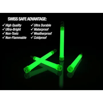 Swiss Safe Glow Sticks - Bright, Waterproof Emergency Lights