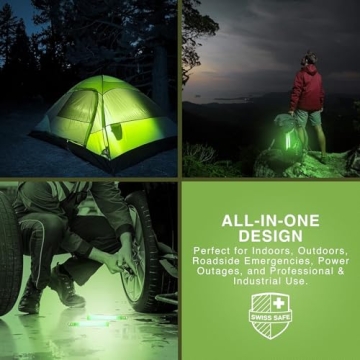 Swiss Safe Glow Sticks - Bright, Waterproof Emergency Lights
