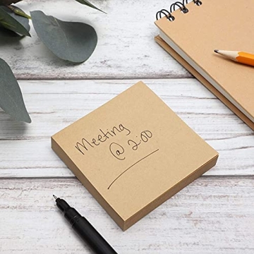 Juvale Sticky Notes Kraft Paper 6-Pack 3x3 Inch Set
