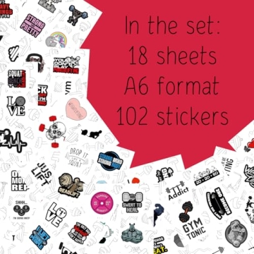 BulbaCraft 100Pcs Gym, Workout and Weightlifting Stickers for Water Bottle & Laptop - Workout Gifts ...