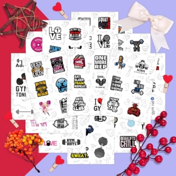 BulbaCraft 100Pcs Waterproof Weightlifting Stickers