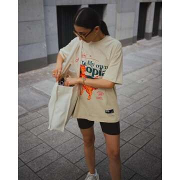 Aelfric Eden Mens Oversized T Shirts Tees Tiger Graphic Tee Print Cotton Tops Streetwear Casual Shirt