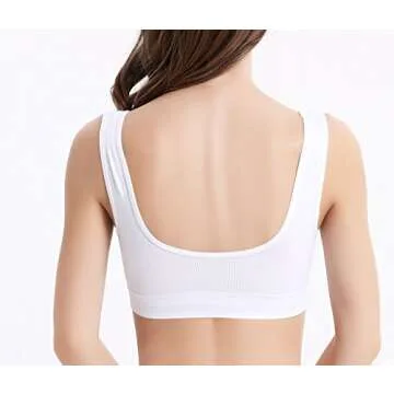Women's Comfort Workout Sports Bra Low-Impact Activity Sleep Bras Pack of 6 L