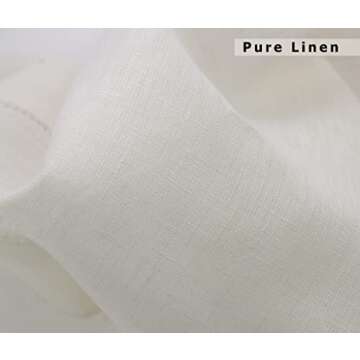 Genuine Linen Napkins - Set of 12 Cloth Napkins with Hemstitch Detail - Hand Crafted Pure Luxury Linen Reusable Lunch Dinner Napkin - Fall Summer Holiday Table - Large 18x18 - Ivory - COTTON CRAFT