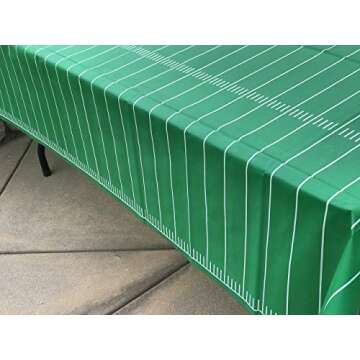 Oojami Pack of 3 Game Day Football Tablecovers, 54"x108" Disposable Plastic Tablecloths for Parties, Tailgates, and Events, Durable and Easy Cleanup for Indoor or Outdoor Use