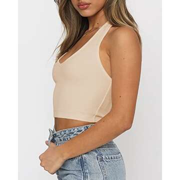 Artfish Women's Halter Crop Top - Stylish & Comfortable