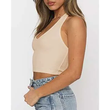 Artfish Women's Halter Crop Top - Stylish & Comfortable