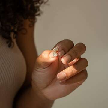 Heart Pearl Earrings for Women in 14K Gold Elegant Gift