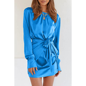 Elegant PRETTYGARDEN Women's Satin Cocktail Dress Spring Fall