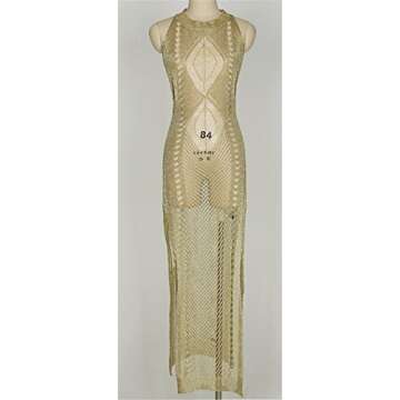 Stylish Crochet Maxi Dress Cover-up for Women