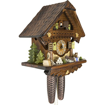 Cuckoo-Palace German Cuckoo Clock - Summer Meadow Chalet, 8-Day Movement