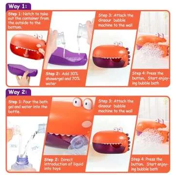 Grechi Dinosaur Bubble Bath Toys for Toddlers Age 18m+