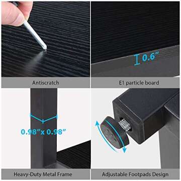 Tribesigns 94.5 inches Computer Desk with Hutch, Extra Long Two Person Desk with Storage Shelves, Double Workstation Office Desk Table Study Writing Desk for Home Office,Black