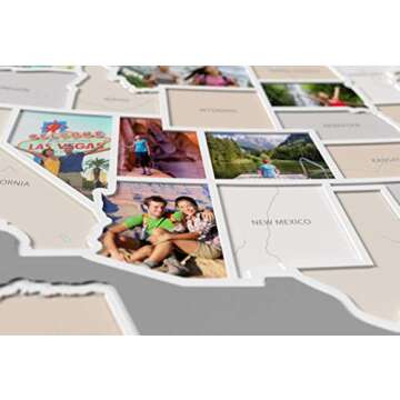 50 States USA Photo Map - Customizable & Framed Options