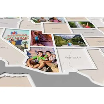 50 States USA Photo Map - Customizable & Framed Options