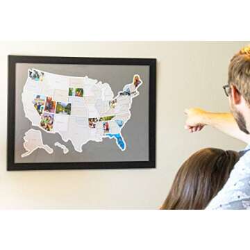 50 States USA Photo Map - Customizable & Framed Options