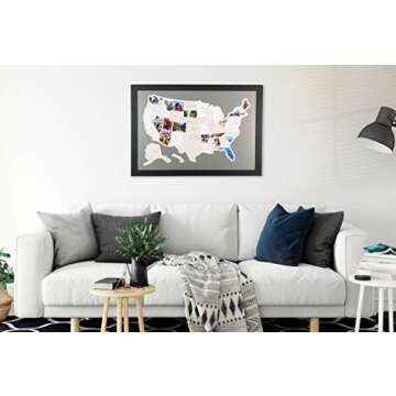 50 States USA Photo Map - Customizable & Framed Options