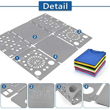 BoxLegend V3 Shirt Folding Board t Shirts Clothes Folder Durable Plastic Laundry folders Folding Boards, Gray