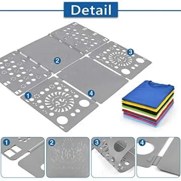 BoxLegend V3 Shirt Folding Board t Shirts Clothes Folder Durable Plastic Laundry folders Folding Boards, Gray