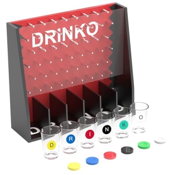 Fairly Odd Novelties DRINKO Drinking Game - Social Shot Glass Party Fun for Groups & Couples - Multi...