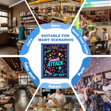 Hosim LED Writing Board for Creative Messages - 24x16 Inches