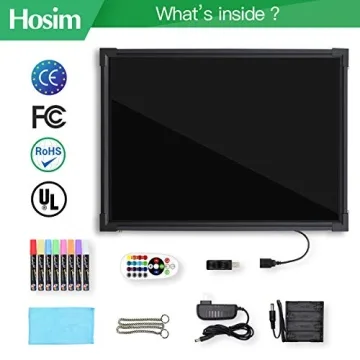 Hosim LED Writing Board for Creative Messages - 24x16 Inches